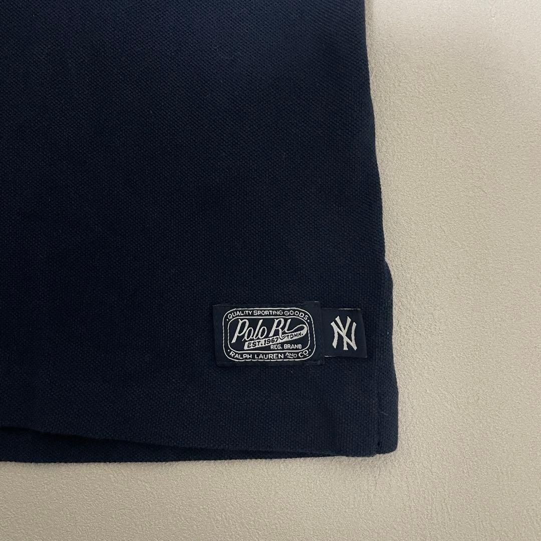 人気 完売 コラボ ラルフローレン ヤンキース ポロシャツ ネイビー S