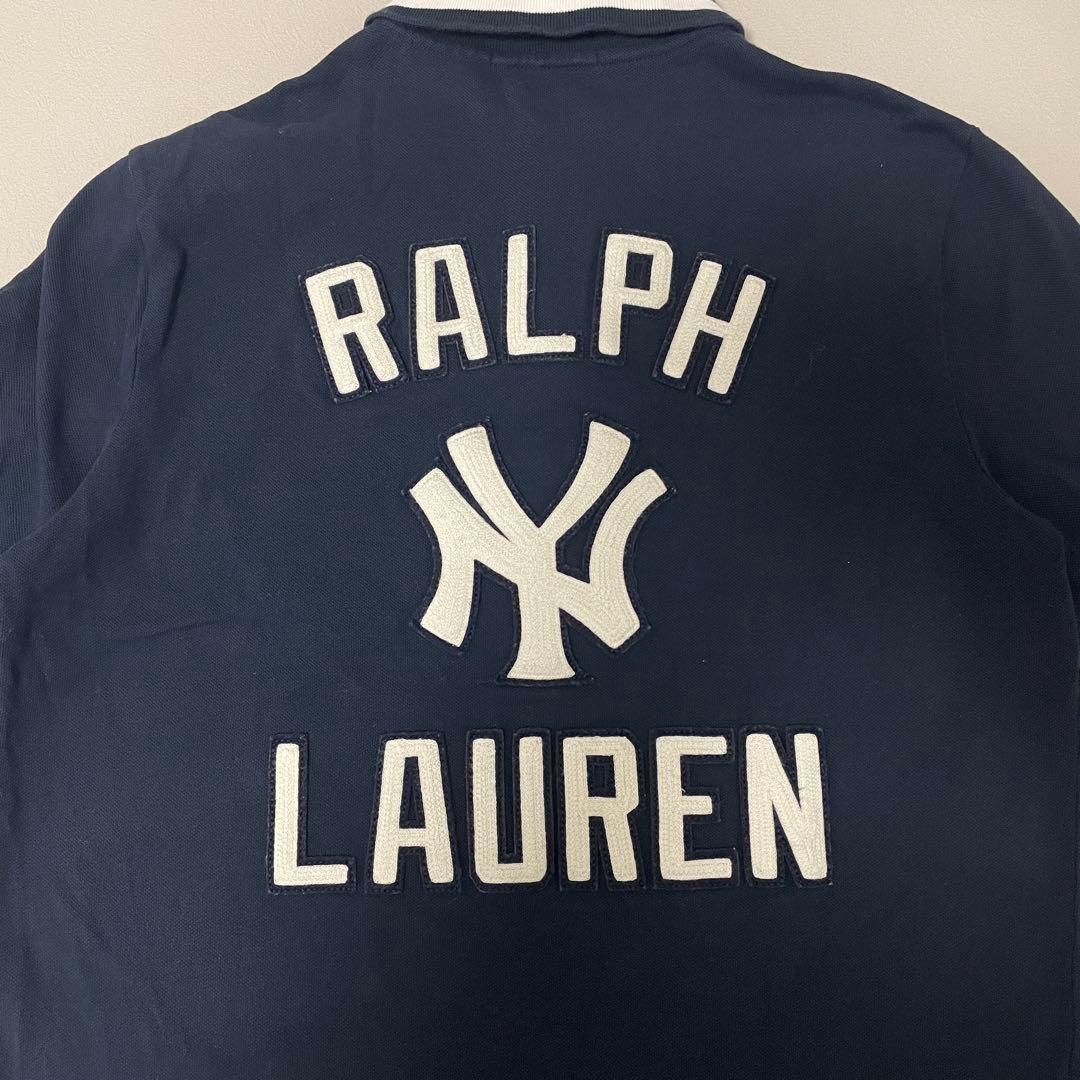 人気 完売 コラボ ラルフローレン ヤンキース ポロシャツ ネイビー S