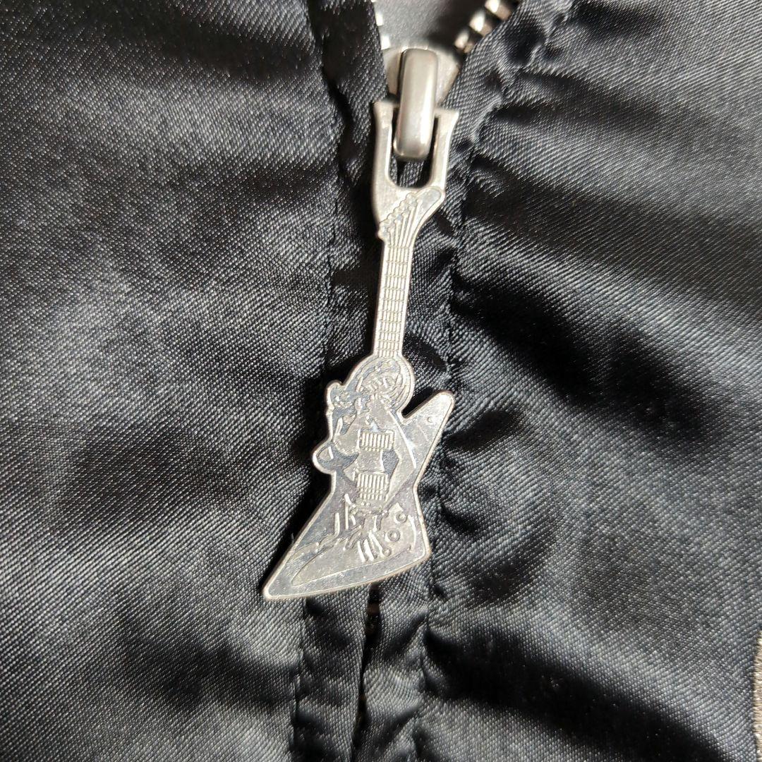 de15 HYSTERIC GLAMOUR スカジャン 黒×赤 レディースL相当