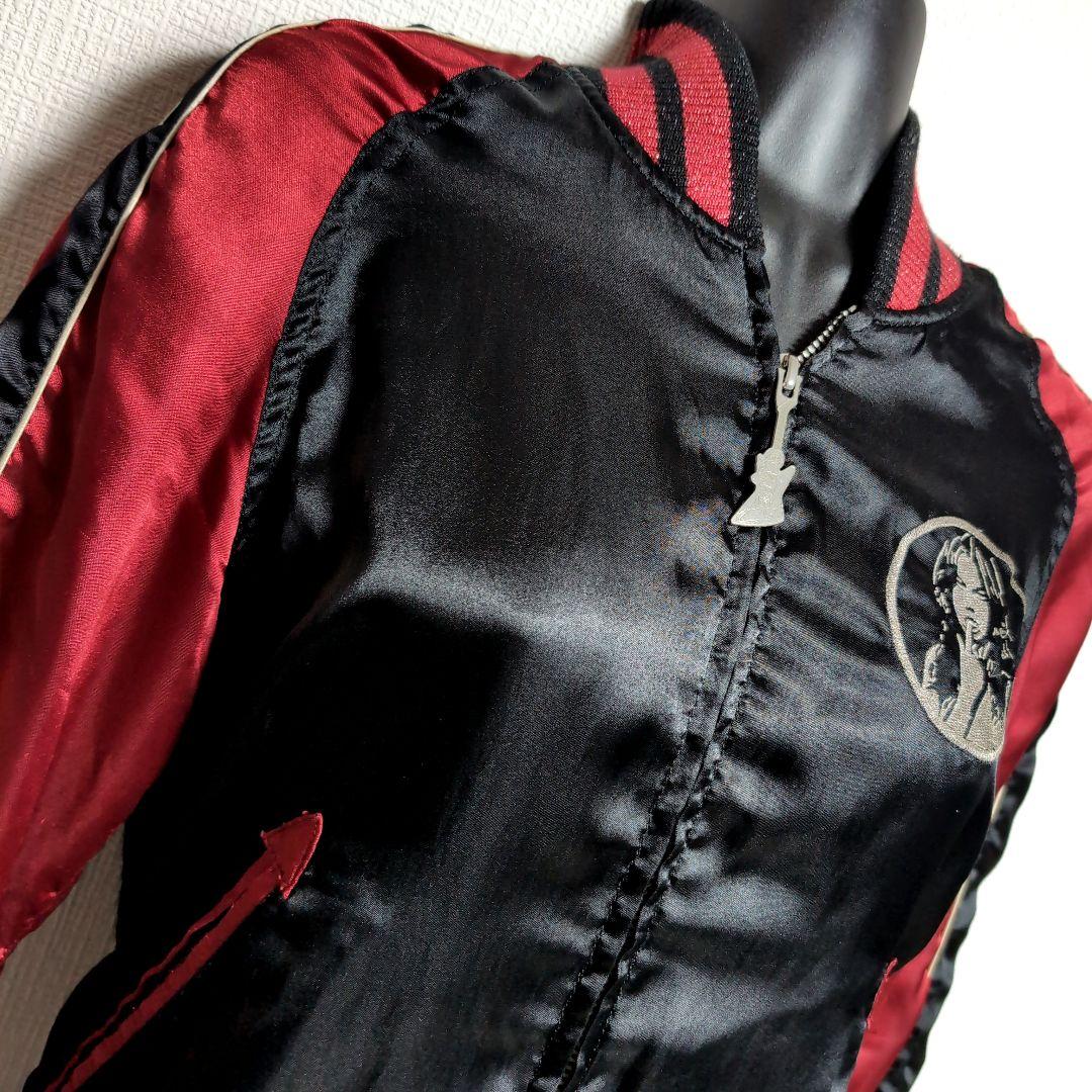 de15 HYSTERIC GLAMOUR スカジャン 黒×赤 レディースL相当