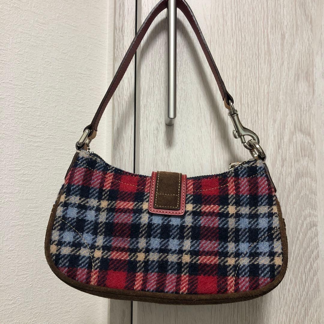 COACH チェック柄 ミニバッグ