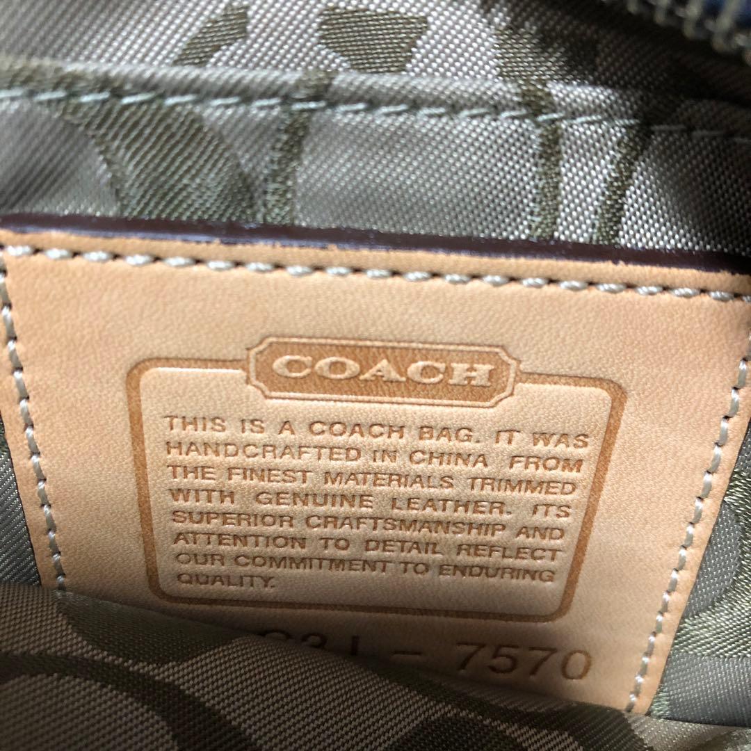 COACH チェック柄 ミニバッグ
