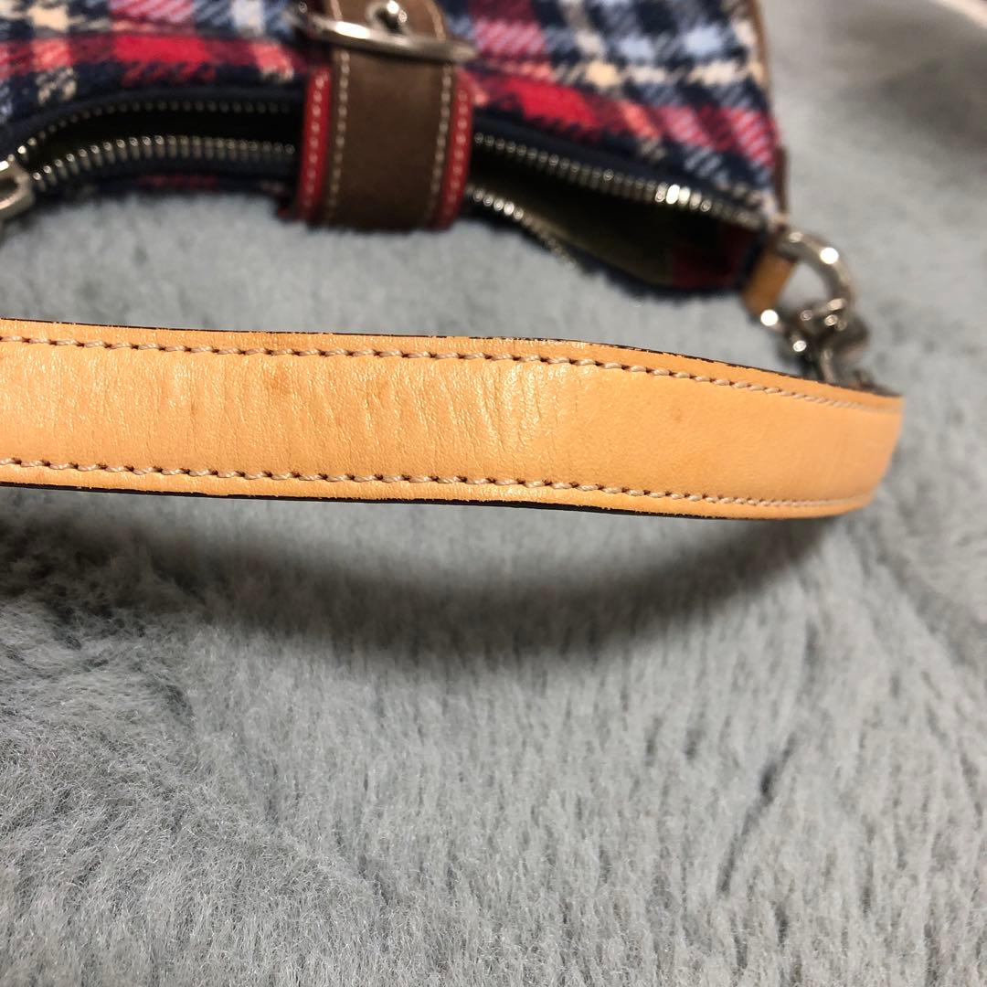 COACH チェック柄 ミニバッグ