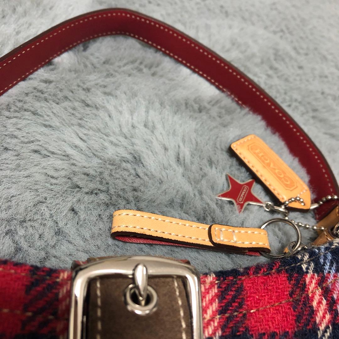 COACH チェック柄 ミニバッグ
