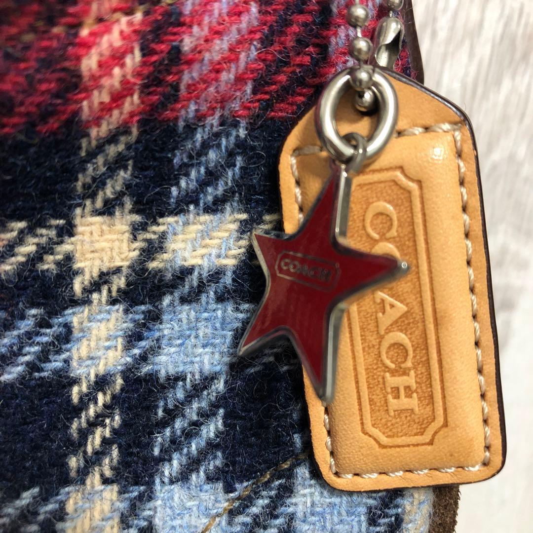 COACH チェック柄 ミニバッグ