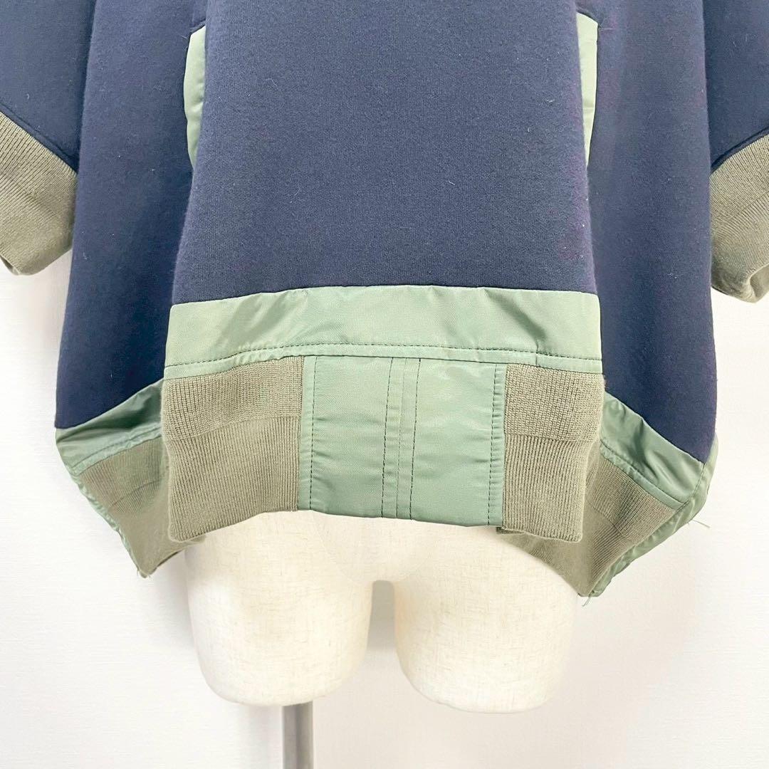 人気✨ sacai ma-1 22ss ドッキング スウェット プルオーバー