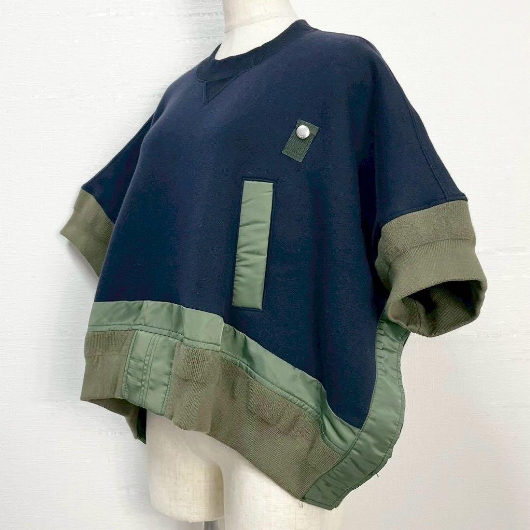 人気✨ sacai ma-1 22ss ドッキング スウェット プルオーバー