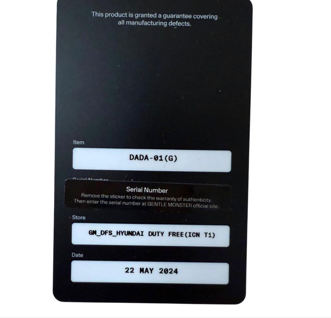 GENTLE MONSTER DADA/ブラック サングラス