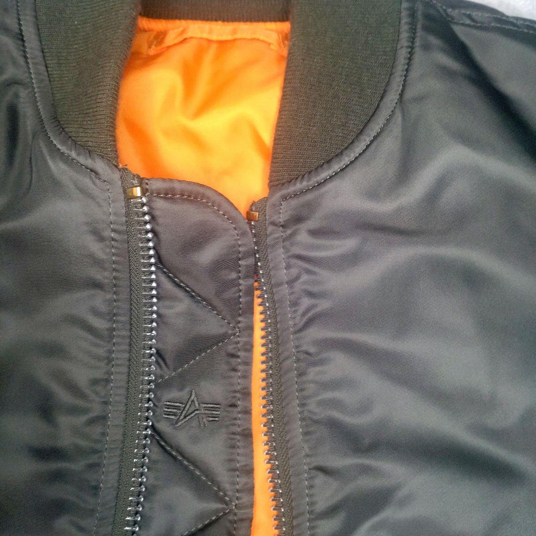 ALPHA MA-1 フライトジャケット Y2K USA製 オレンジ裏地 S