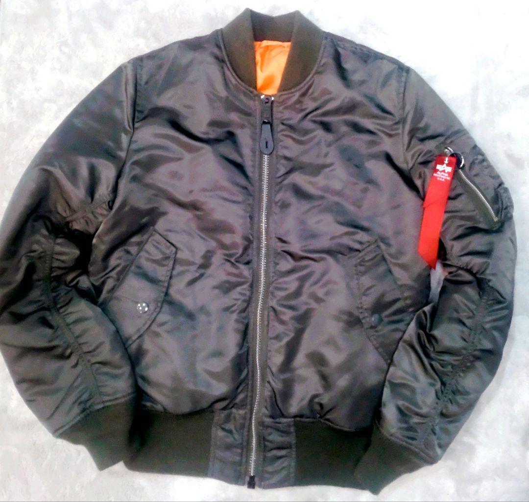 ALPHA MA-1 フライトジャケット Y2K USA製 オレンジ裏地 S