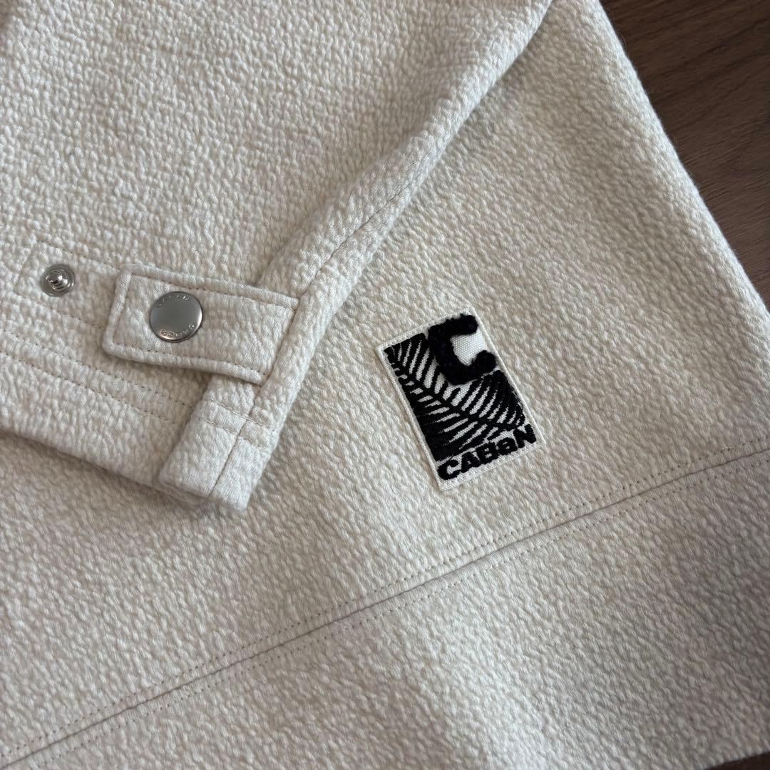 新品 CABaN ウールコットンダブルフェイス エンブロイダリープルオーバー