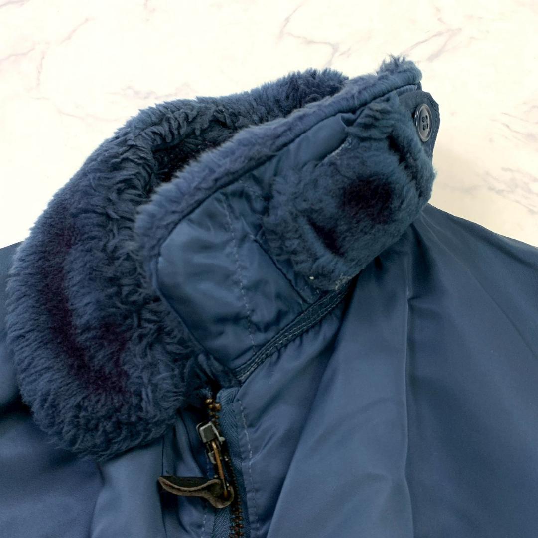 50s復刻★ USA製 ALPHA B-15C ネイビー L　E019