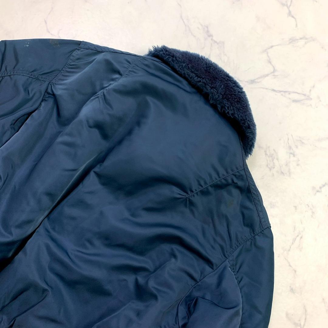 50s復刻★ USA製 ALPHA B-15C ネイビー L　E019