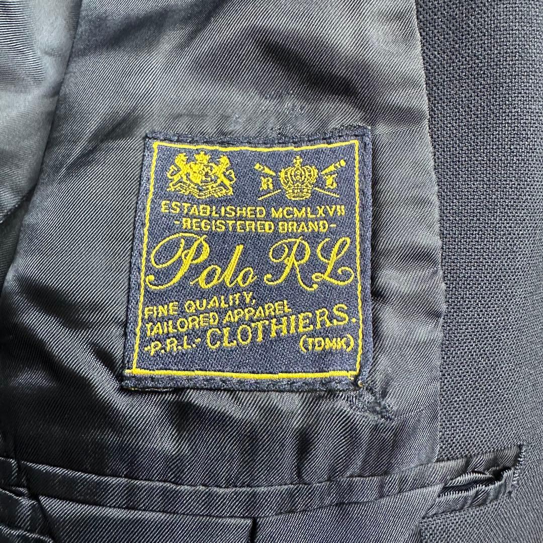 ラルフローレン♡紺ブレ テーラードジャケット 金ボタン　エンブレム　刺繍　L