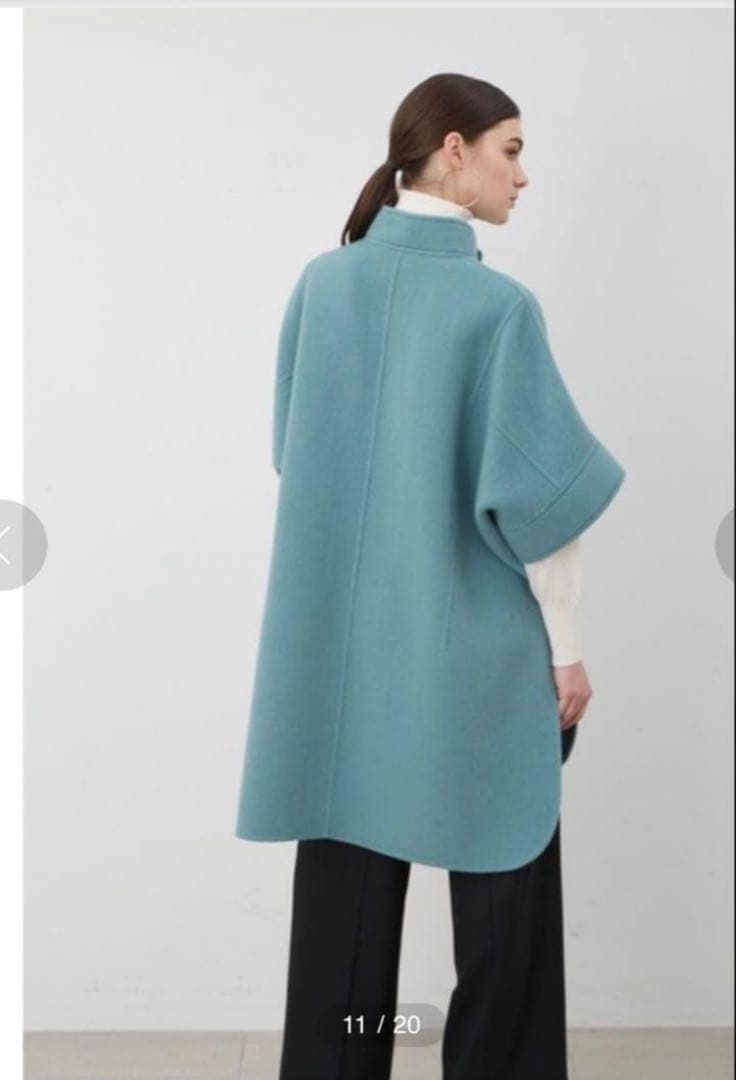 美品　ミースロエ　サステナリサイクルウールリバーコート