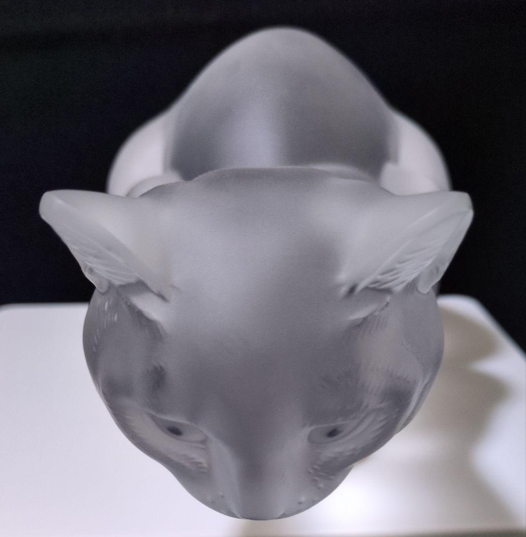 ラリック　LALIQUE ネコ　オブジェ クリスタル　インテリア　フィギュア