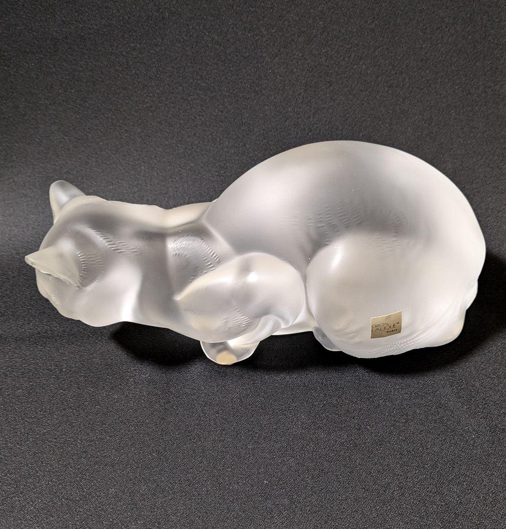 ラリック　LALIQUE ネコ　オブジェ クリスタル　インテリア　フィギュア