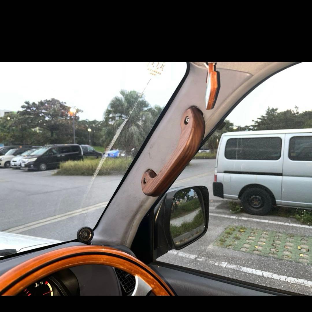 95プラド用ウォールナットアシストグリップ 3個セット