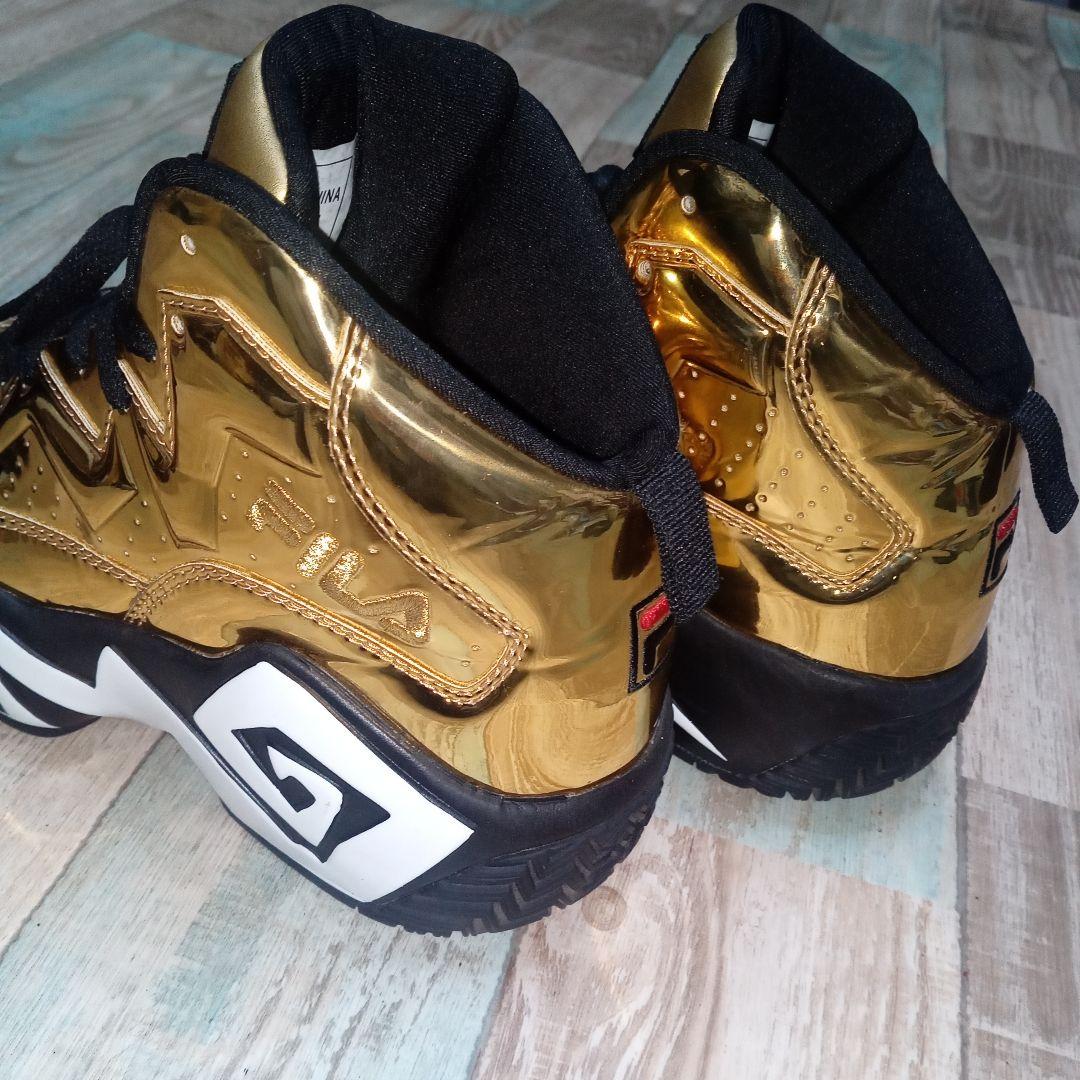美品　FILA　24.5　ゴールドカラー　ハイカット　MB　フィラ　Y2K