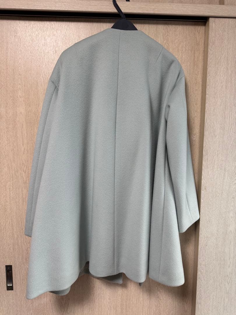 試着のみイエナ24aw シャルムビーバーAラインコート サックスブルー