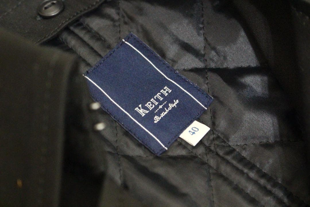 【新品】定価61950　レディースL　黒　KEITH　キース　トレンチコート