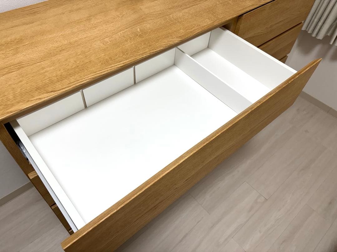 ニトリ　ローチェスト(クエス140-4LC LBR)