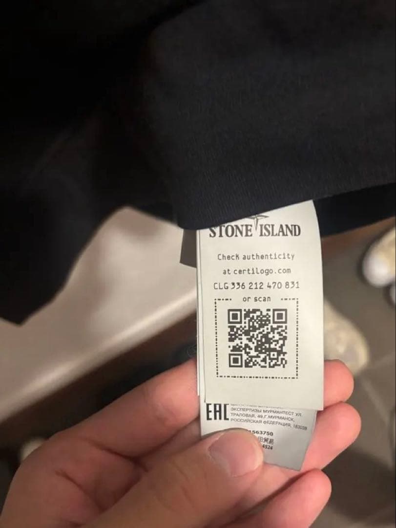 STONE  ブラック 長袖カットソー