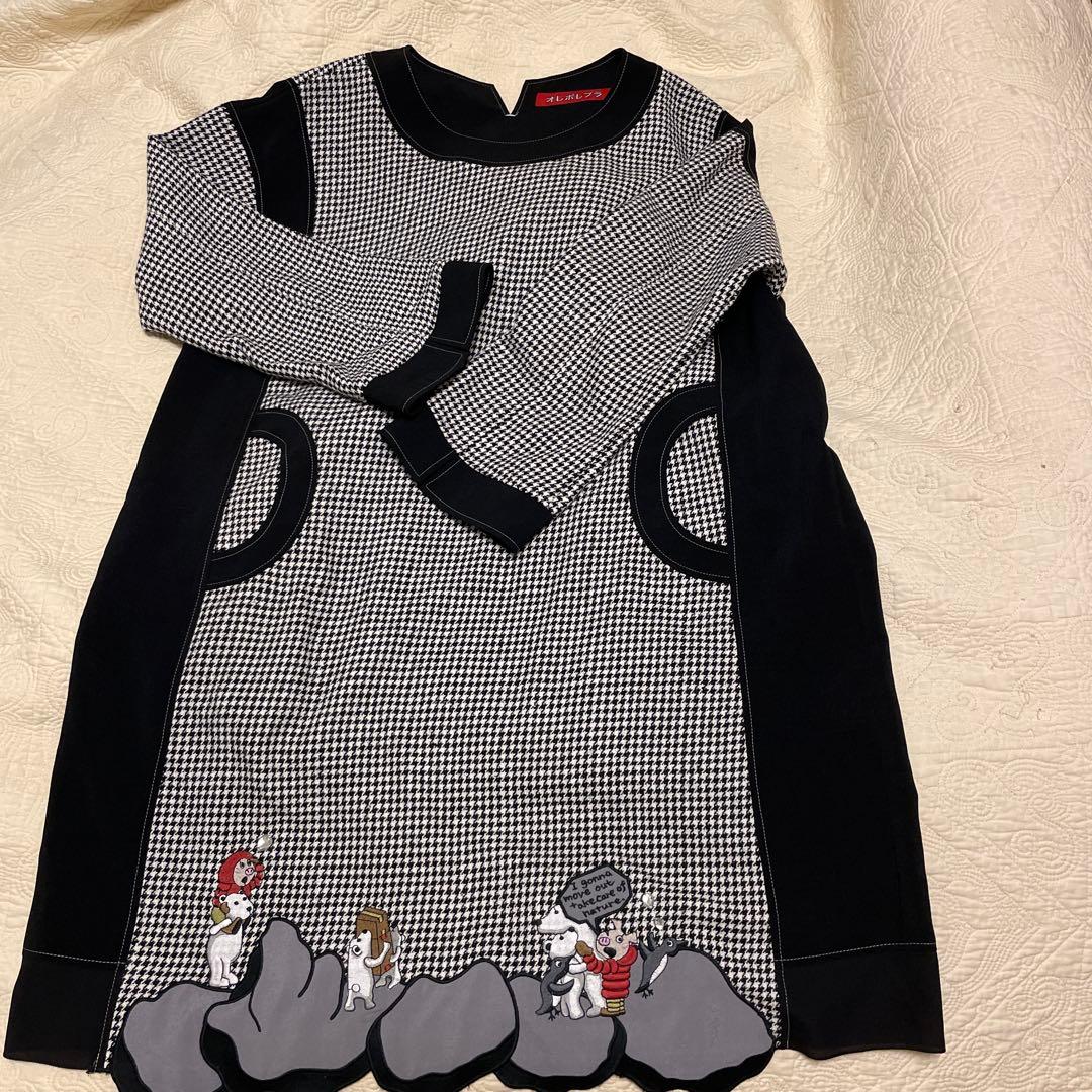 オレボブラ チェック柄 長袖チュニック