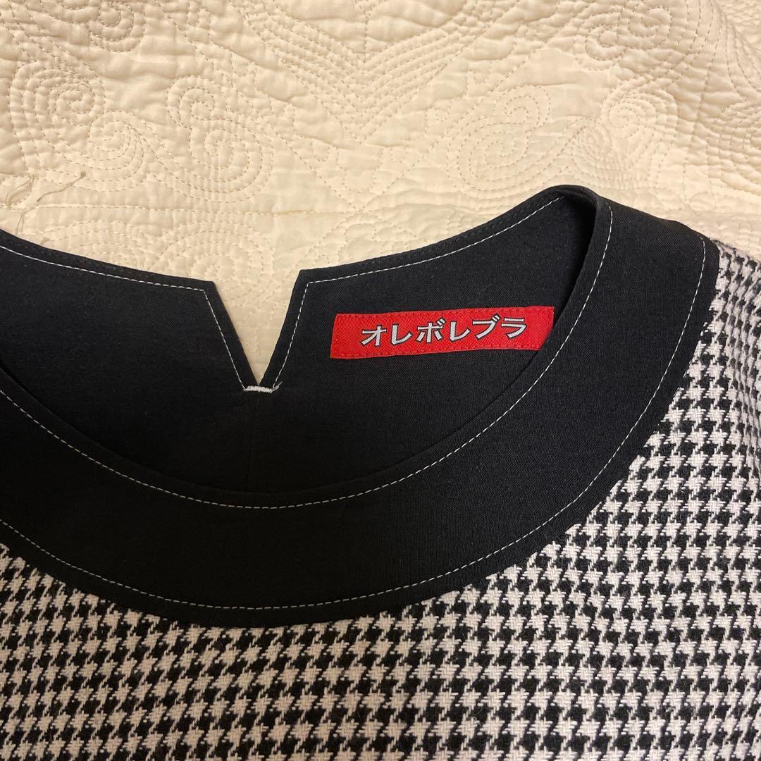 オレボブラ チェック柄 長袖チュニック
