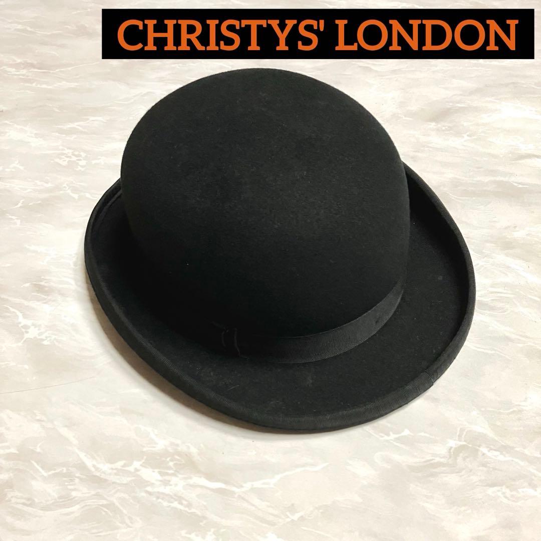 CHRISTYS' LONDON ボーラー ハット 羊毛　帽子 ブラック M