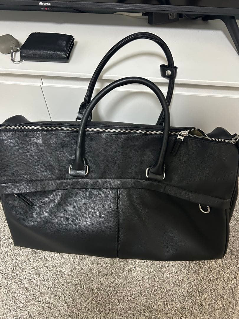 テクスチャードトラベルバッグ　ボストンバック　旅行かばん