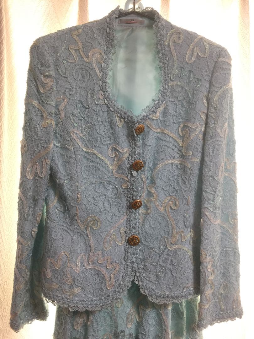 レース ツイードスーツＳサイズ　J & R パーティ　結婚式参列にも！