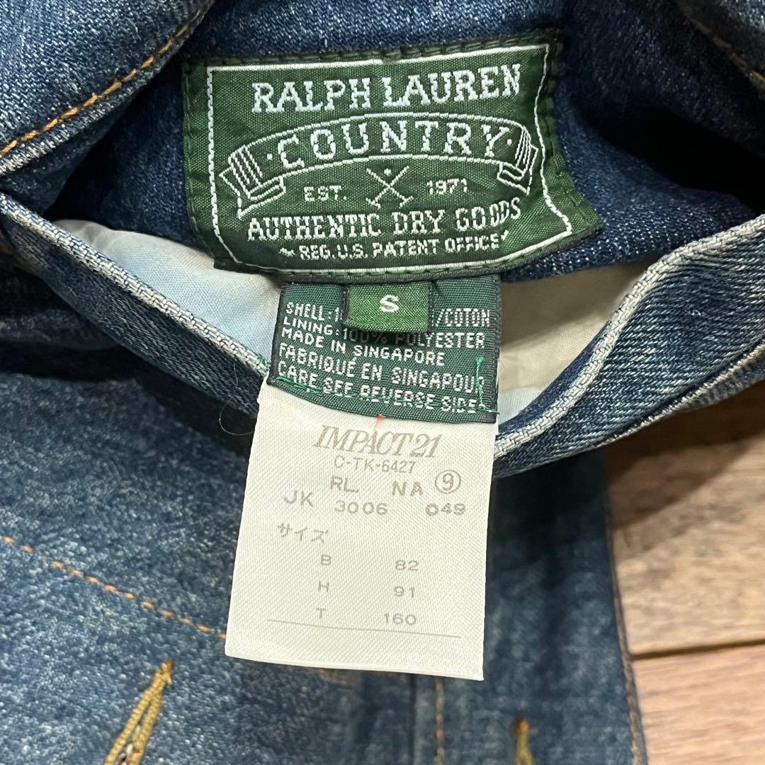 ポロカントリー　レア！リバーシブルデニムジャケット　レディース　ラルフローレン