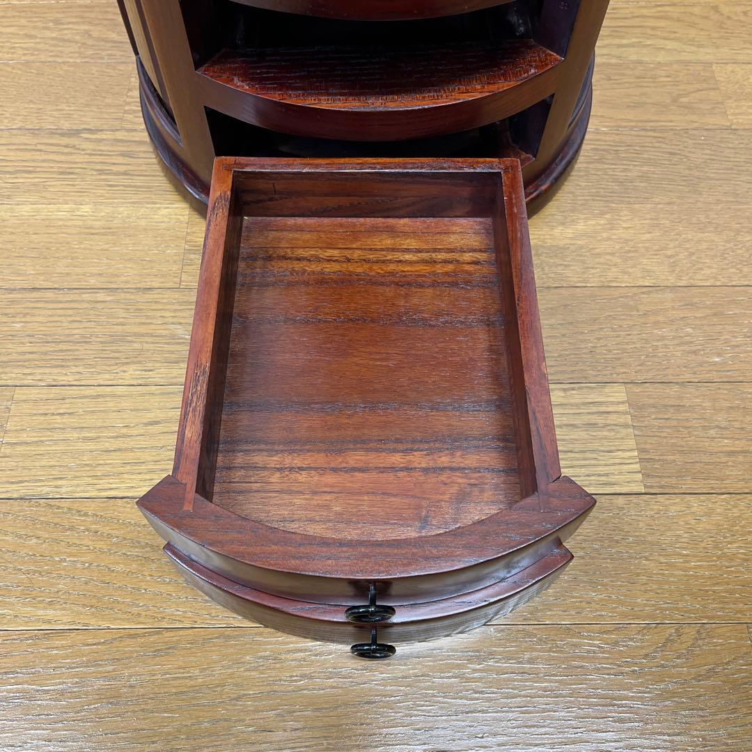 木製 丸型　箪笥　スツール アンティーク 花台 盆栽台 椅子 スツール