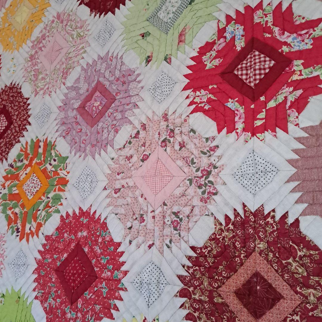 パッチワーク　ベッドカバー　タペストリー　特大