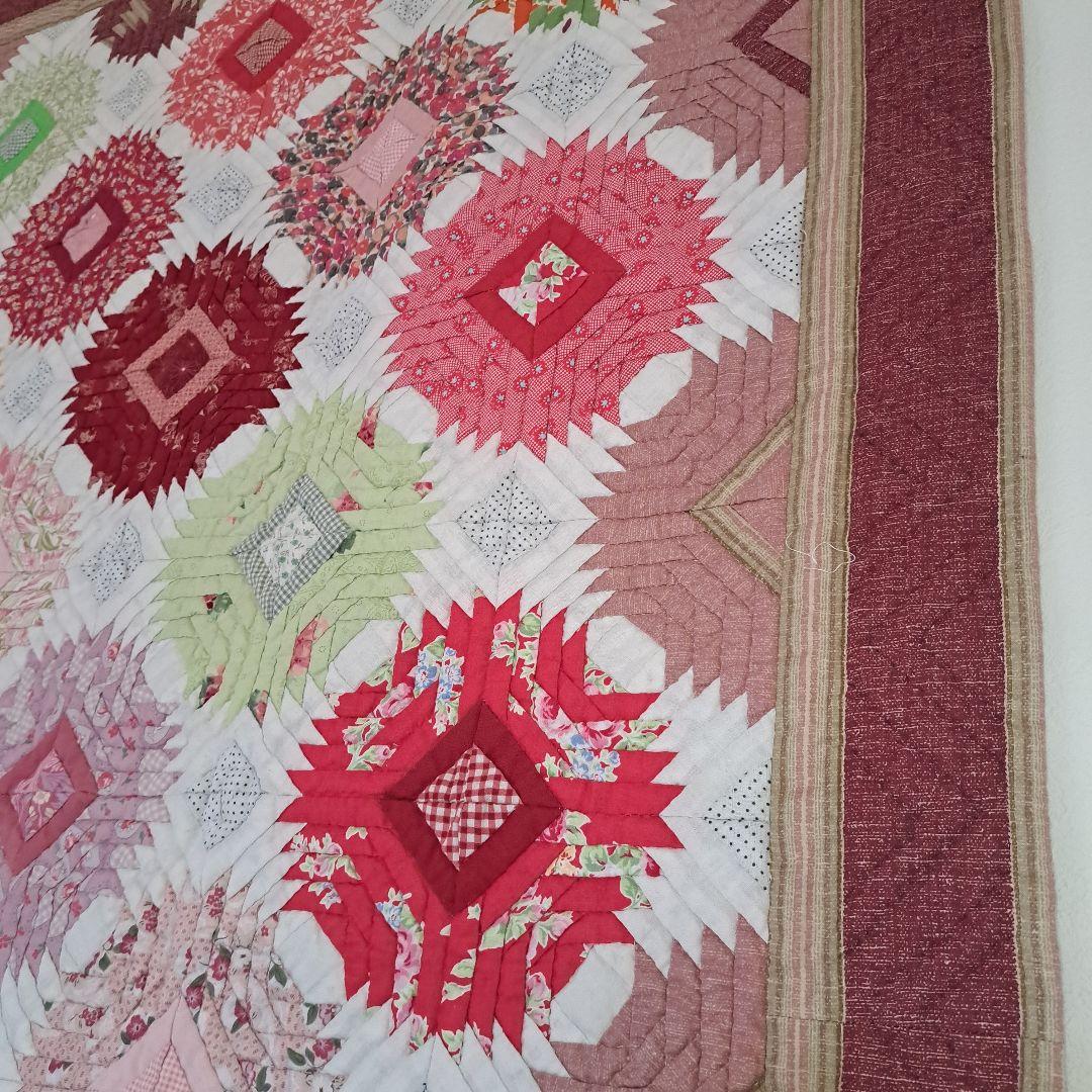 パッチワーク　ベッドカバー　タペストリー　特大