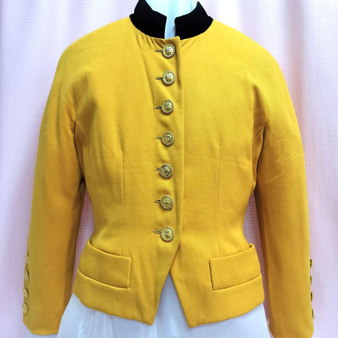 フランス製 Vintage CELINE 金ボタンショート丈 ジャケット　黄色