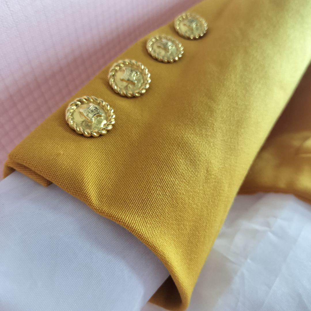 フランス製 Vintage CELINE 金ボタンショート丈 ジャケット　黄色