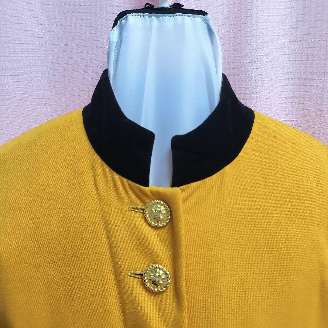 フランス製 Vintage CELINE 金ボタンショート丈 ジャケット　黄色