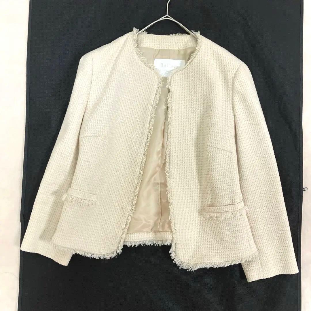Ballsey コットンツイード　ノーカラー　ジャケット