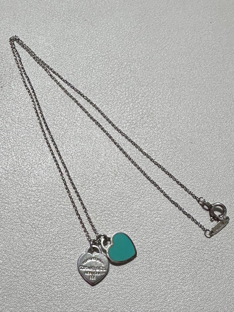 Tiffany & Co. ハート型ネックレス リターントゥダブルハート ミント
