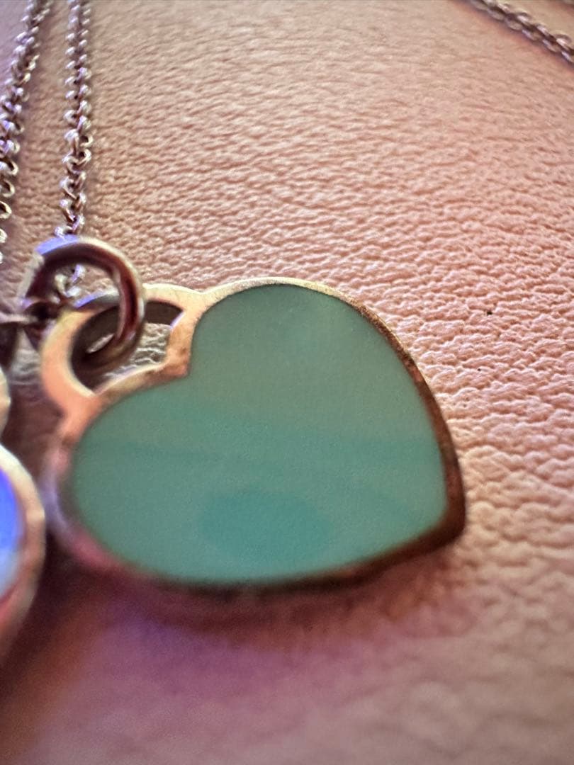 Tiffany & Co. ハート型ネックレス リターントゥダブルハート ミント