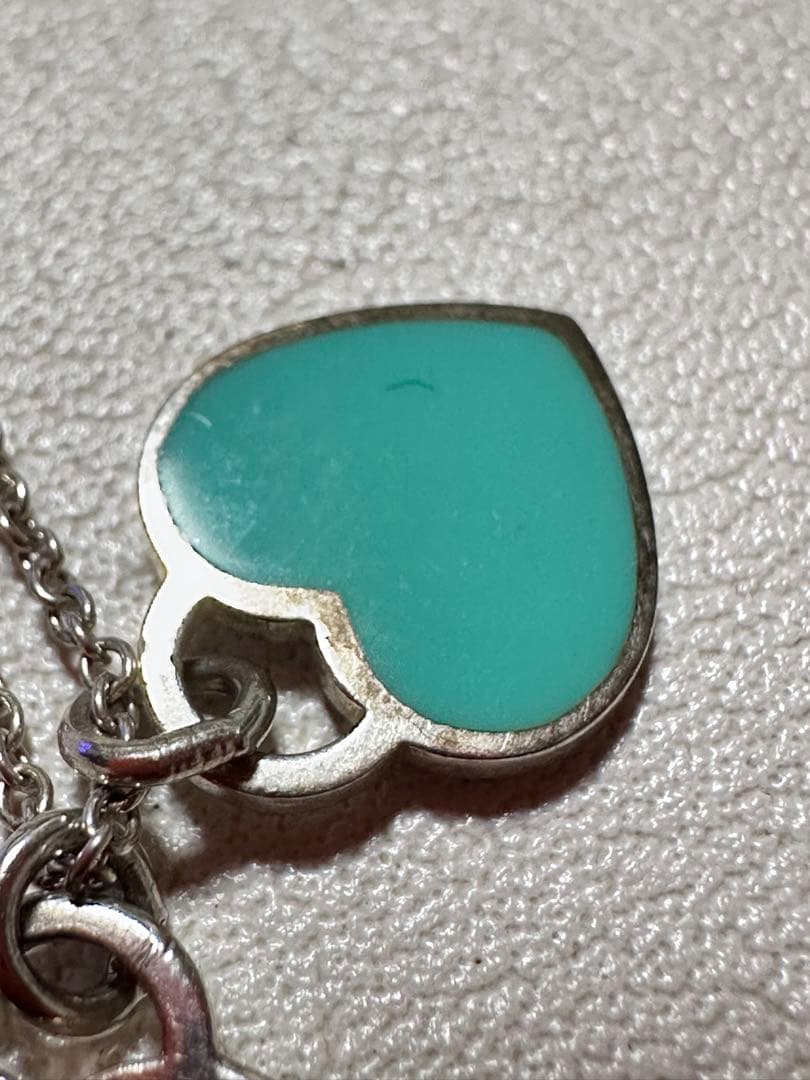 Tiffany & Co. ハート型ネックレス リターントゥダブルハート ミント