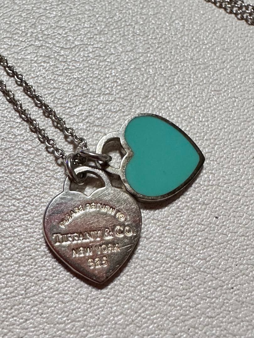 Tiffany & Co. ハート型ネックレス リターントゥダブルハート ミント
