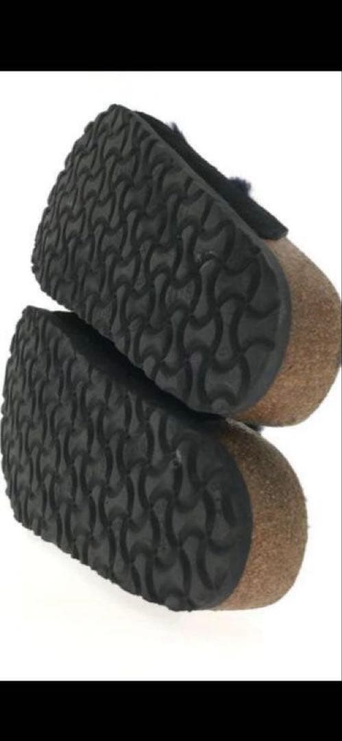 ビルケンシュトック アリゾナ 43 黒 ファーサンダル シアリング ブラック