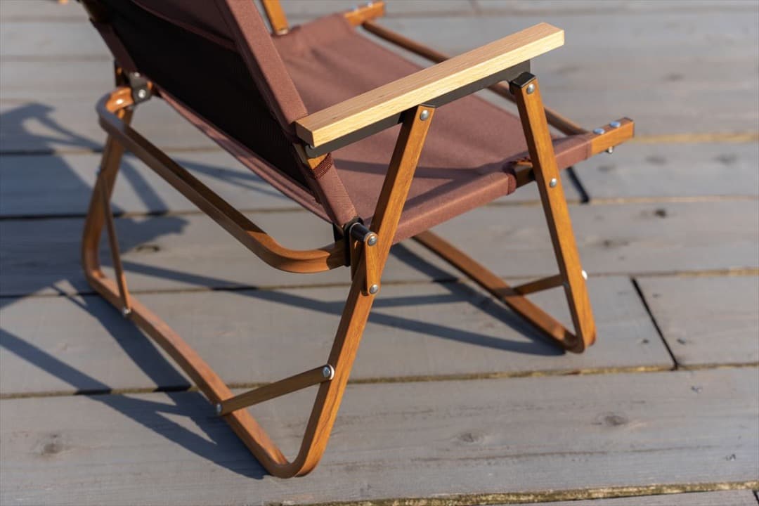 【送料無料】DO・350 1人掛けアウトドア折りたたみチェア 天然木 木目調