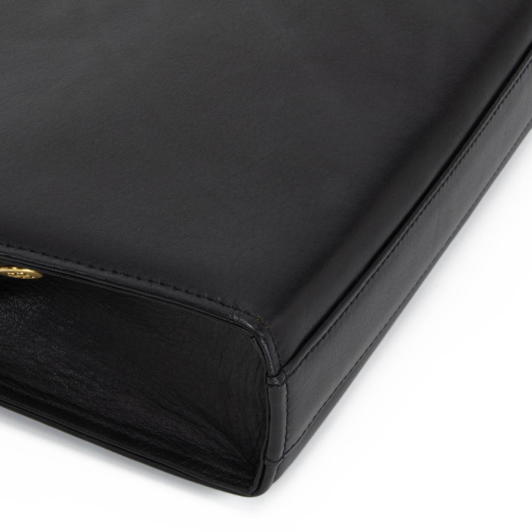 本物 バレンシアガ クラッチバッグ メンズ 黒 ブラック BBロゴ マーク 本革