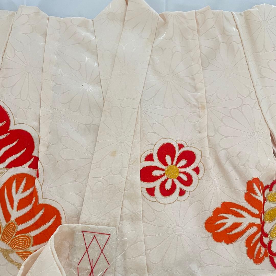 七五三3歳 女の子 子供 着物 正絹 被布 セット