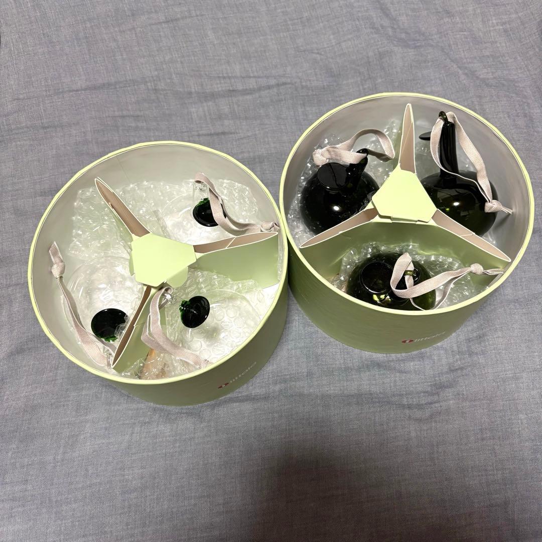  イッタラ　ガラス製アップルオーナメント2箱セット