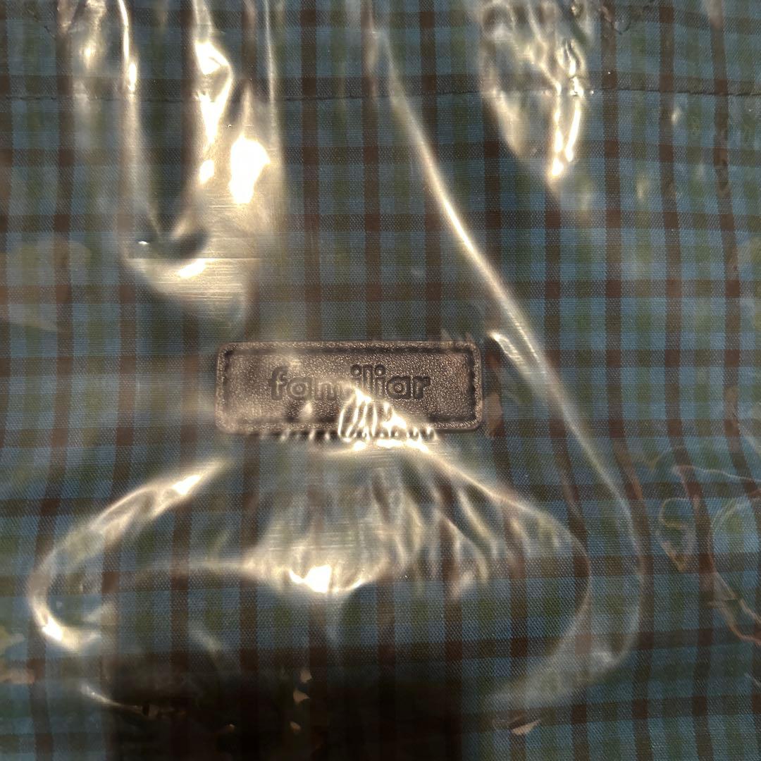 ファミリア チェック トート バッグ 青系